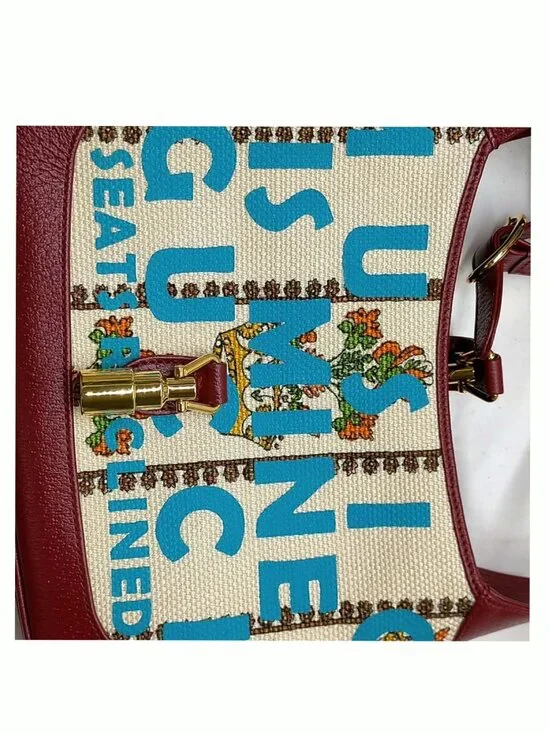Authentic Gucci Jackie 1961 Floral Canvas Small Shoulder Bag Red Leather Trim - Picture 7 of 16